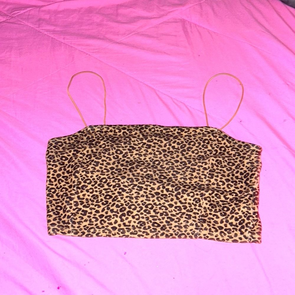 Cheetah Print Crop Top Size Medium